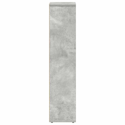 Badezimmerschrank mit Rollenhalter Betongrau 20,5x20x90 cm