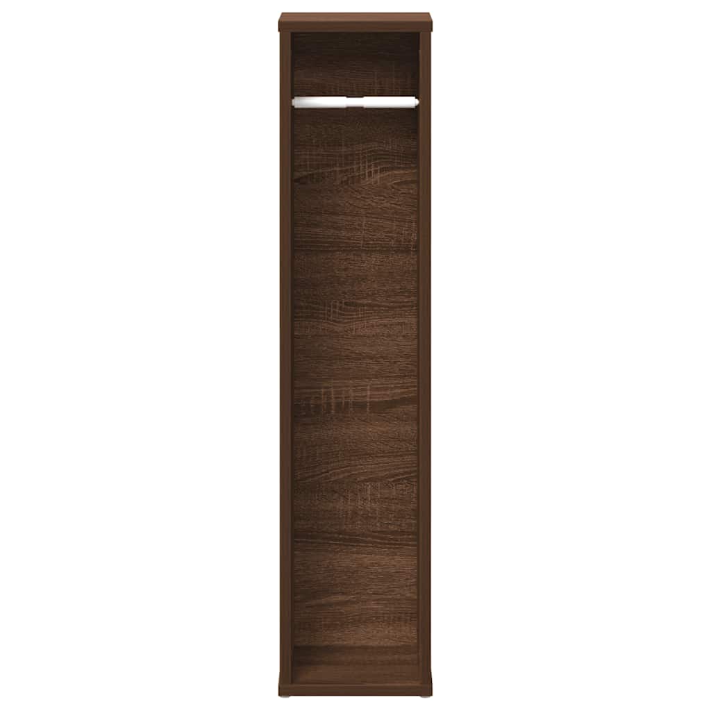 Badezimmerschrank mit Rollenhalter Braune Eiche 20,5x20x90 cm