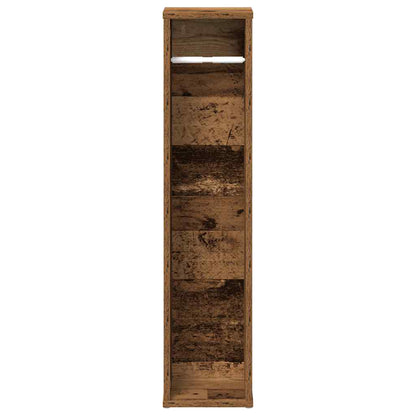 Badezimmerschrank mit Rollenhalter Altholz 20,5x20x90 cm