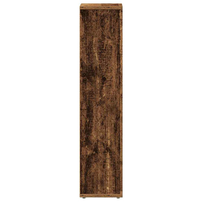 Badezimmerschrank mit Rollenhalter Altholz 20,5x20x90 cm