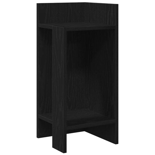 Beistelltisch mit Ablage Schwarz 25,5x27x60 cm