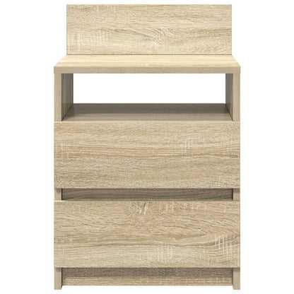Nachttische 2 Stk. mit 2 Schubladen Sonoma-Eiche 40x33x60 cm