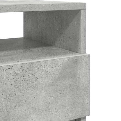 Nachttisch mit 2 Schubladen Betongrau 40x33x60 cm