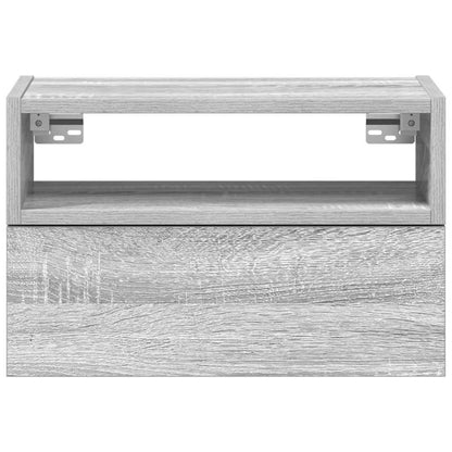 Wand-Nachttisch Grau Sonoma 45x26x28,5 cm