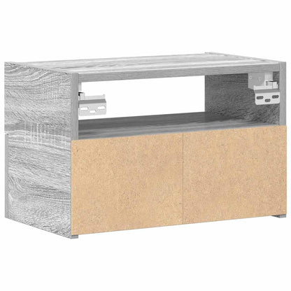 Wand-Nachttische 2 Stk. Grau Sonoma 45x26x28,5 cm