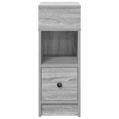 Nachttisch mit Schublade Grau Sonoma 25x31x66 cm