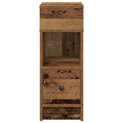 Nachttisch mit Schublade Altholz-Optik 25x31x66 cm