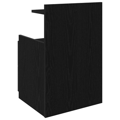 Nachttische 2 Stk. mit 2 Schubladen Schwarz 40x36,5x62 cm