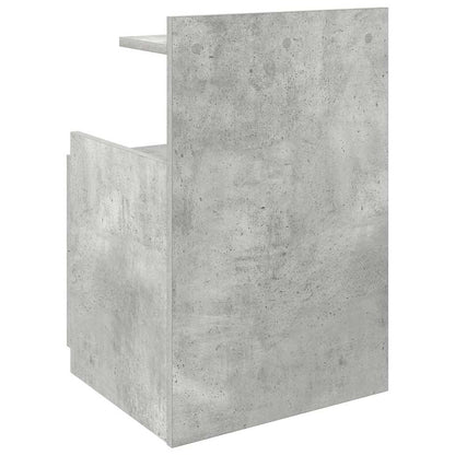 Nachttisch mit 2 Schubladen Betongrau 40x36,5x62 cm