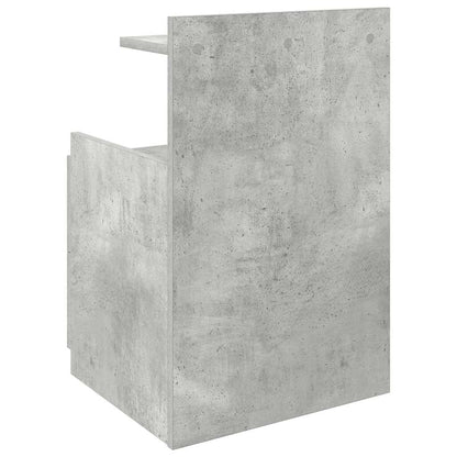 Nachttische 2 Stk. mit 2 Schubladen Betongrau 40x36,5x62 cm
