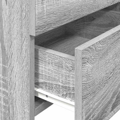Nachttisch mit 2 Schubladen Grau Sonoma 40x36,5x62 cm