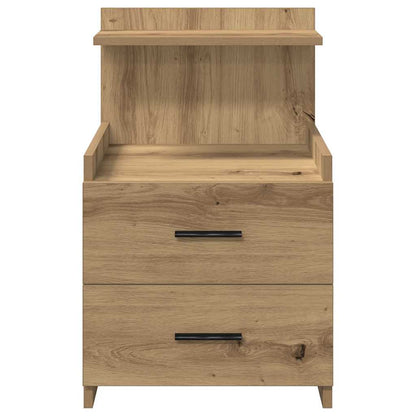 Nachttisch mit 2 Schubladen Artisan-Eiche 40x36,5x62 cm