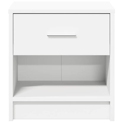 Nachttische 2 Stk. mit Schublade Weiß 39x28x41 cm