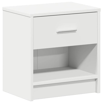 Nachttische 2 Stk. mit Schublade Weiß 39x28x41 cm