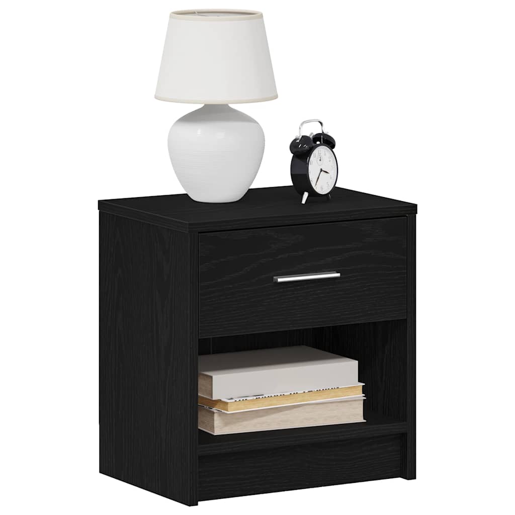 Nachttisch mit Schublade Schwarz 39x28x41 cm