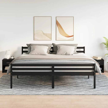 Nachttische 2 Stk. mit Schublade Schwarz 39x28x41 cm