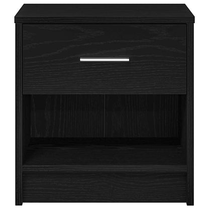 Nachttische 2 Stk. mit Schublade Schwarz 39x28x41 cm