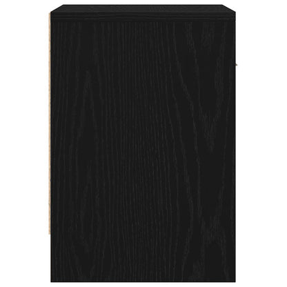 Nachttische 2 Stk. mit Schublade Schwarz 39x28x41 cm