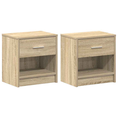 Nachttische 2 Stk. mit Schublade Sonoma-Eiche 39x28x41 cm
