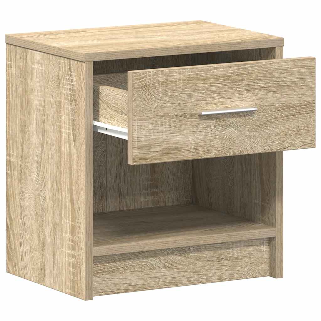 Nachttische 2 Stk. mit Schublade Sonoma-Eiche 39x28x41 cm