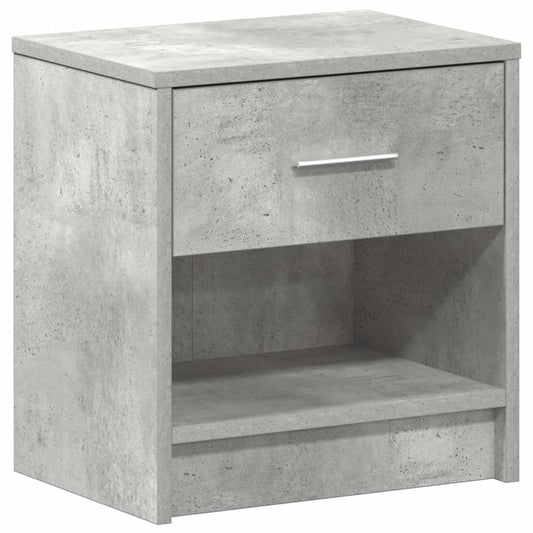 Nachttisch mit Schublade Betongrau 39x28x41 cm