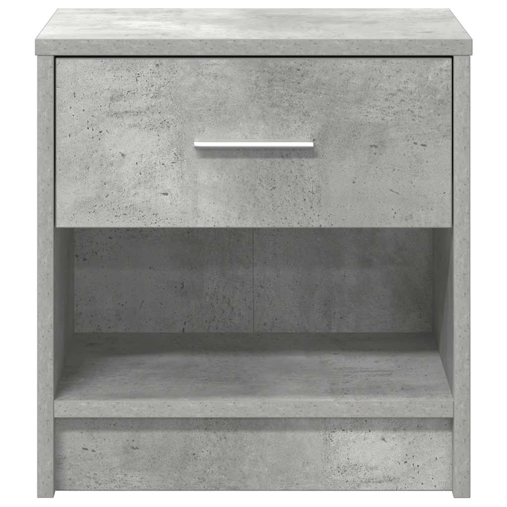 Nachttisch mit Schublade Betongrau 39x28x41 cm