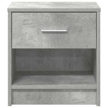 Nachttisch mit Schublade Betongrau 39x28x41 cm