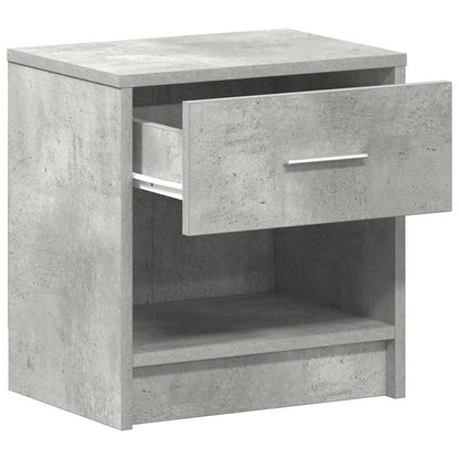Nachttisch mit Schublade Betongrau 39x28x41 cm