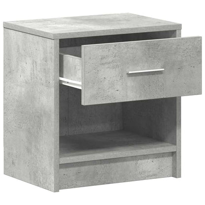 Nachttische 2 Stk. mit Schublade Betongrau 39x28x41 cm