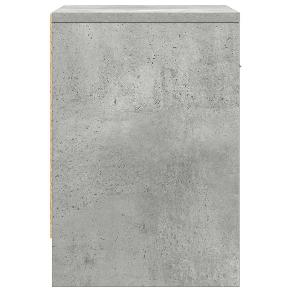 Nachttische 2 Stk. mit Schublade Betongrau 39x28x41 cm