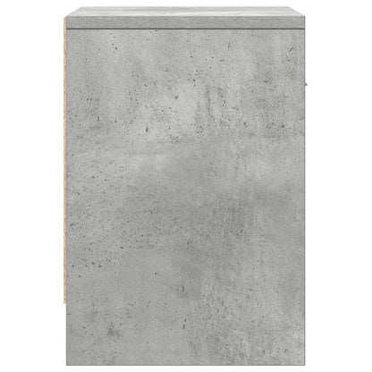 Nachttische 2 Stk. mit Schublade Betongrau 39x28x41 cm