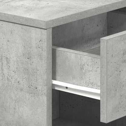 Nachttische 2 Stk. mit Schublade Betongrau 39x28x41 cm
