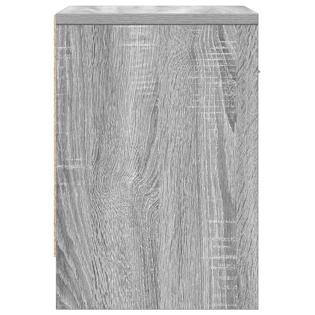 Nachttische 2 Stk. mit Schublade Grau Sonoma 39x28x41 cm