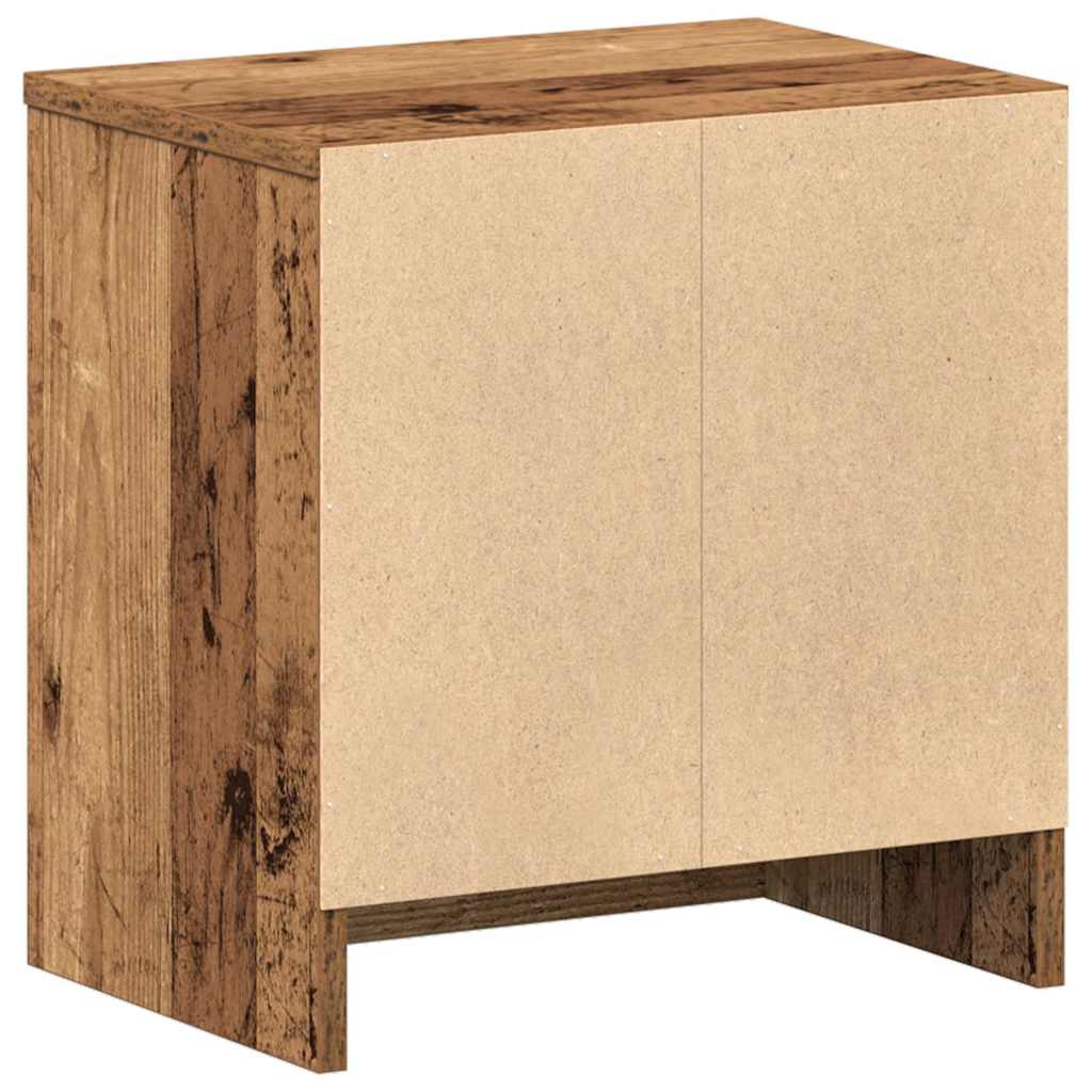 Nachttische 2 Stk. mit Schublade Altholz-Optik 39x28x41 cm