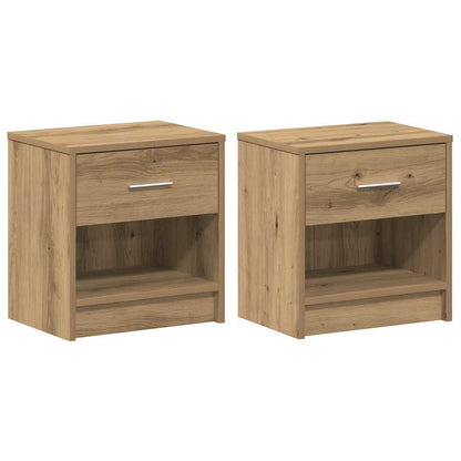 Nachttische 2 Stk. mit Schublade Artisan-Eiche 39x28x41 cm
