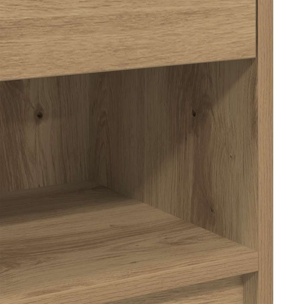 Nachttische 2 Stk. mit Schublade Artisan-Eiche 39x28x41 cm