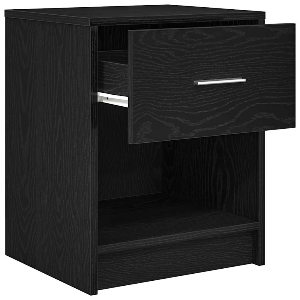 Nachttisch mit Schublade Schwarz 40x34x50 cm