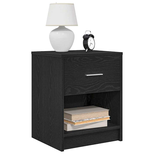 Nachttisch mit Schublade Schwarz 40x34x50 cm