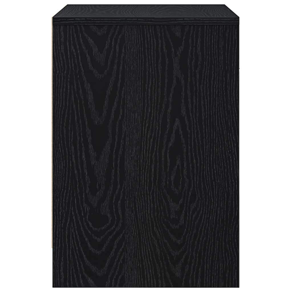 Nachttische 2 Stk. mit Schublade Schwarz 40x34x50 cm