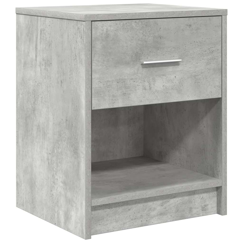 Nachttisch mit Schublade Betongrau 40x34x50 cm