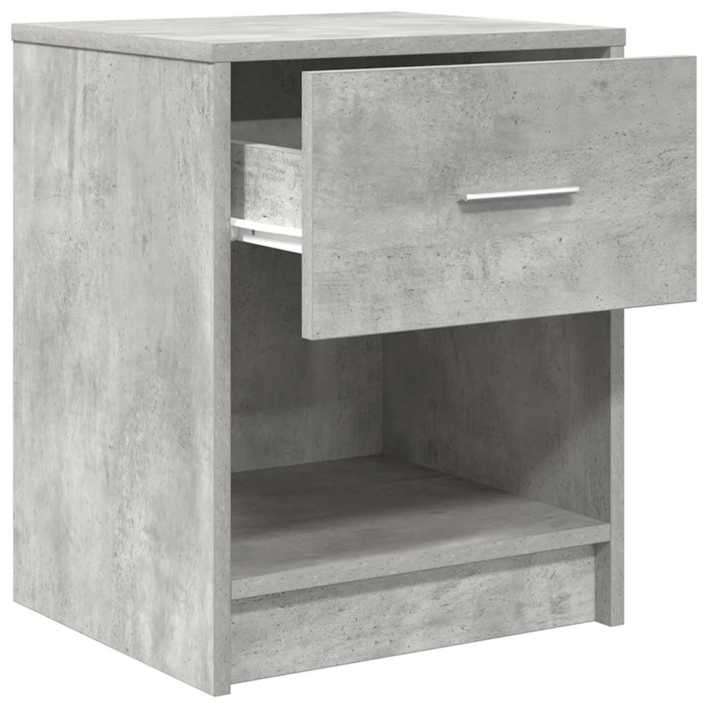 Nachttisch mit Schublade Betongrau 40x34x50 cm