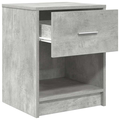 Nachttisch mit Schublade Betongrau 40x34x50 cm