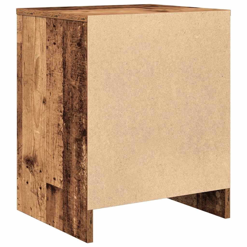 Nachttische 2 Stk. mit Schublade Altholz-Optik 40x34x50 cm
