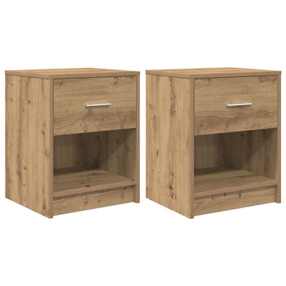 Nachttische 2 Stk. mit Schublade Artisan-Eiche 40x34x50 cm