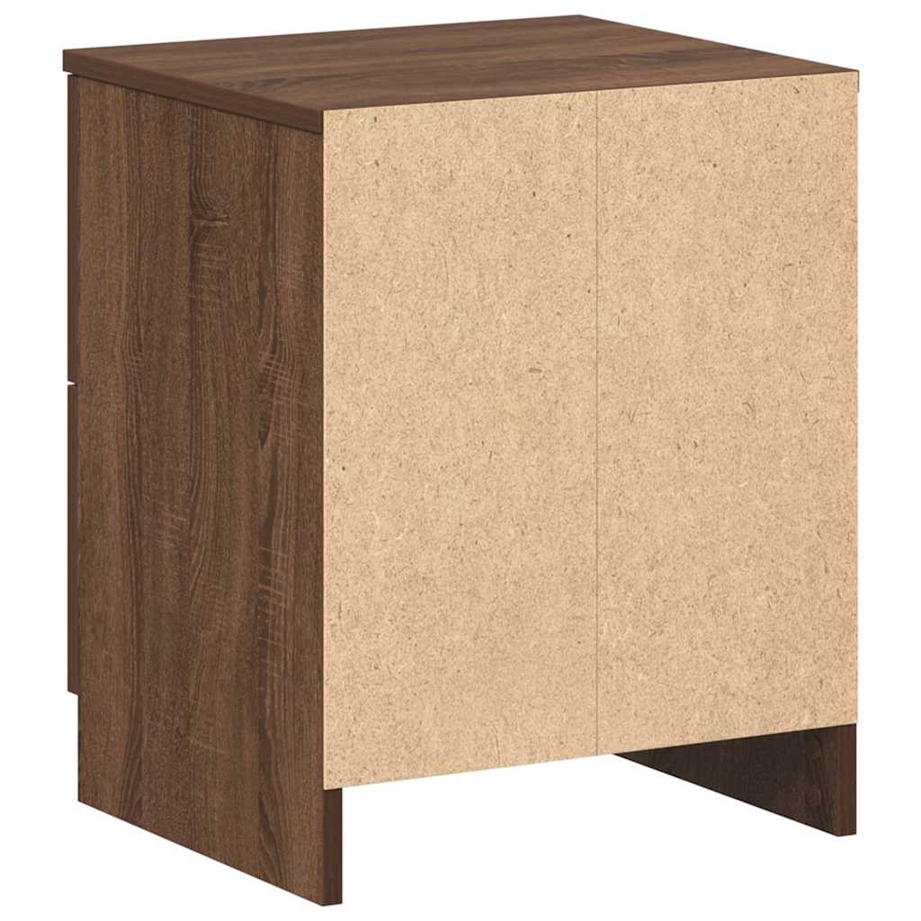 Nachttisch mit 2 Schubladen Eichen-Optik 40x36x50 cm