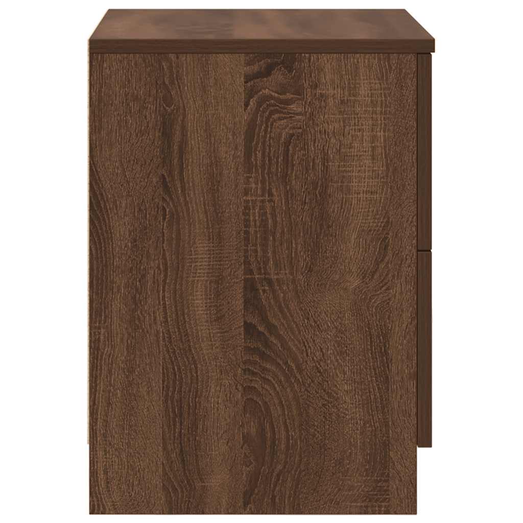 Nachttische 2 Stk. mit 2 Schubladen Eichen-Optik 40x36x50 cm