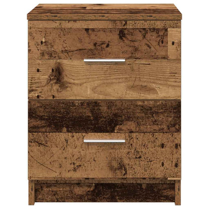 Nachttische 2 Stk. mit 2 Schubladen Altholz-Optik 40x36x50 cm