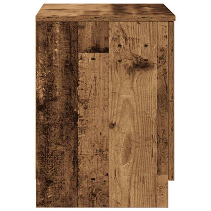 Nachttische 2 Stk. mit 2 Schubladen Altholz-Optik 40x36x50 cm
