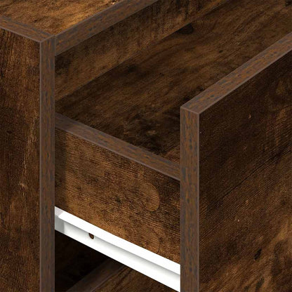 Schrank mit 2 Schubladen Räuchereiche 60x31x40 cm Holzwerkstoff
