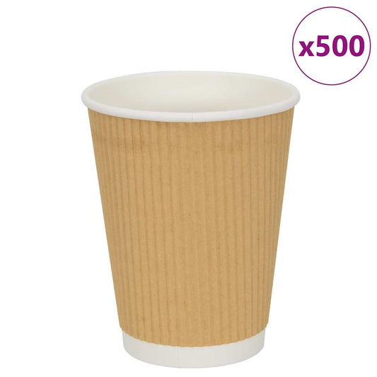 Pappbecher 500 Stk. 12oz 300ml Braun